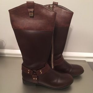Brown riding boots